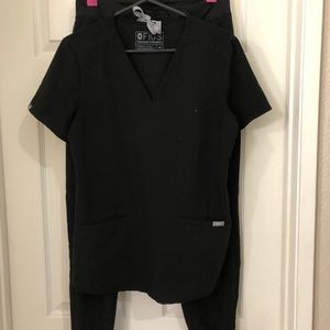 FIGS Black Scrub Top
